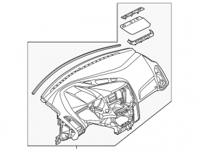 Dashboard front panel without AIRBAG Ford Focus mk3 15-18 rest