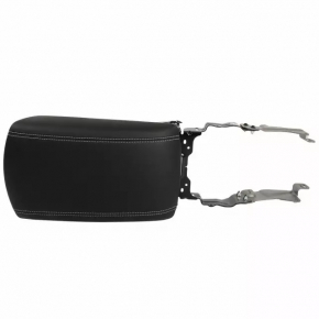 Ford Edge 19-24 armrest leather black with gray stitching