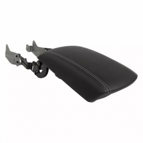 Central console with armrest Ford Edge 19-24 leather black with gray stitching