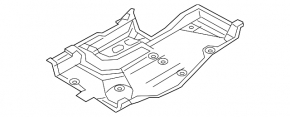 Underbody protection rear right Mazda CX-9 16-21