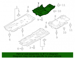 Underbody protection rear right Mazda CX-9 16-21