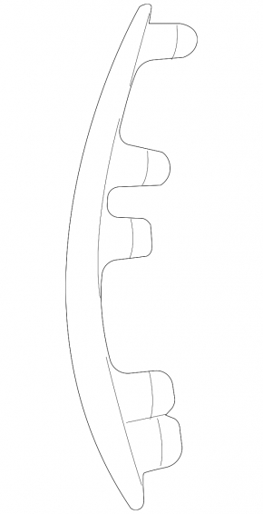 Mercedes W167 GLE 350 450 20-23 lower right front bumper grille molding, AMG pack