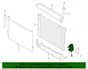 Radiator bracket right lower BMW 5 G30 18- 530e hybrid