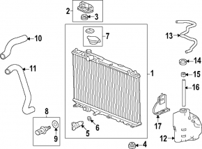 Bracket expansion tank cooling Honda Accord 23- hybrid