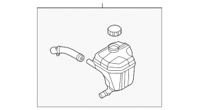 Hyundai Sonata 20-23 HEV inverter coolant reservoir with cap for R17
