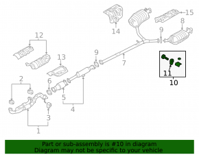 Rear left muffler bracket Hyundai Sonata 15-19 2.4
