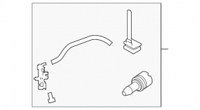 Left headlight washer nozzle for Volvo V90 17-23 USA