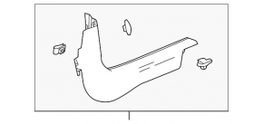 Door sill trim front left Buick Encore 13-19 black