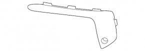 Left front bumper molding for BMW X2 F39 18-20, without parking sensors