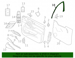 Door frame inner front right BMW X7 G07 19-