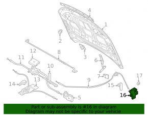 VW Taos 22-25 hood release handle bracket