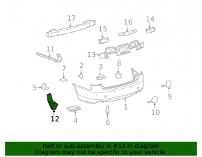 Left rear bumper bracket for Lexus GS300 GS350 GS430 GS450h 06-11