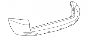 Bare rear bumper for Toyota Rav4 2006-2012