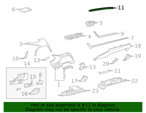 Right front panel trim for Lexus ES 19-22, dark wood, glossy, with backlight