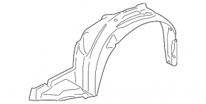 Subaru B9 Tribeca front left fender liner missing fragment