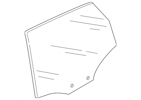Glass door rear right Audi Q5 80A 18-24