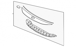 Upper grille trim for the Kia Seltos 2018-2020 1.6