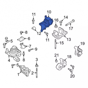 Engine mount left upper Ford Flex 09-12 automatic transmission