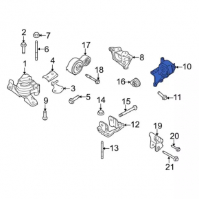 Engine mount left upper Ford Flex 09-12 automatic transmission