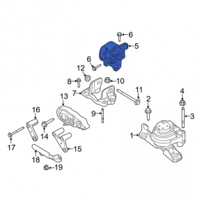 Engine mount left upper Ford Flex 09-12 automatic transmission