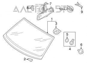 Windshield molding left Audi Q5 8R 09-17