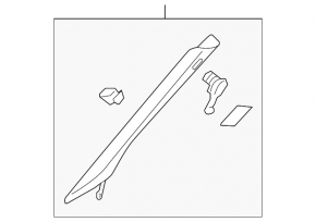 Front pillar trim left Audi Q5 8R 09-17 gray