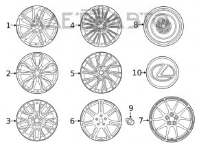 Wheel nut 5 pcs d21 M12x1.5 Toyota Venza 21-