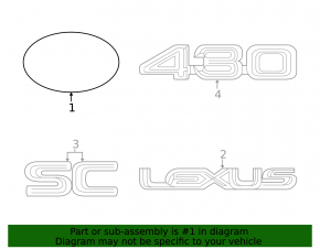 Lexus GX470 03-09 tailgate emblem badge