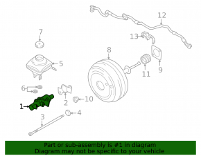 Master brake cylinder with reservoir Porsche Panamera 10-16 with cover