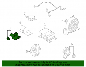 Airbag sensor front center Nissan Rogue 21-23 us built