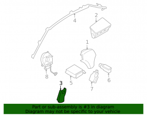 Front right seat airbag Mazda3 03-09 HB