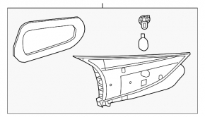 Inner trunk lid light right Mazda 3 14-16 BM halogen, 5d