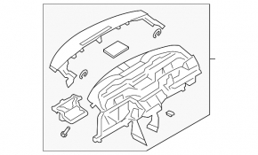 Mazda3 2003-2009 dashboard without airbag