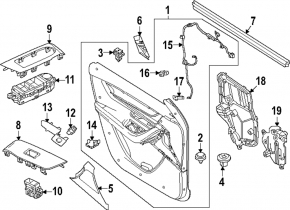 Mazda CX-90 24-26 inner triangle door plug, front right