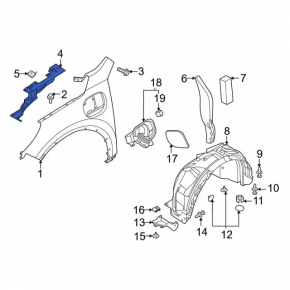 Front left fender bracket for Ford Escape MK4 20-25