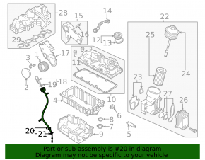 Dipstick tube VW Passat b7 12-15 USA 2.0 TDI