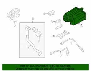 Canister with carbon absorber Infiniti G25 G35 G37 4d 06-14