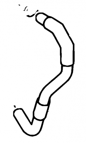 Lexus GX470 03-09 cooling system pipe from the throttle valve