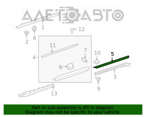 Right threshold pad Mercedes X164 GL under the threshold there is a break, part is torn off