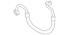 Air conditioning condenser-compressor pipe VW Jetta 11-14 USA TDI