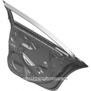 Door assembly rear right Cadillac ATS 13- silver, butt
