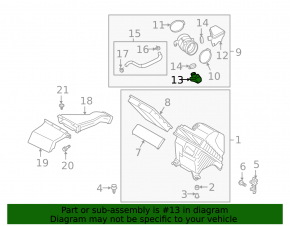 Air resonator Kia Sorento 16-20 3.3 small