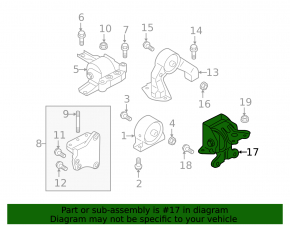 Engine mount left Mitsubishi Outlander Sport ASX 10-23 2.0