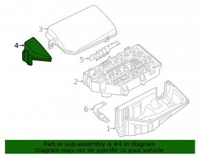 Volvo XC40 19-25 small underhood fuse box cover