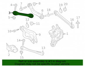 Upper rear control arm, left, BMW 3 G20 19-24 front