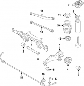 Rear left spring BMW X1 F48 20-22