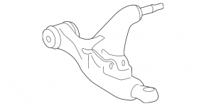 Lower control arm, front right, Lexus GS300 GS350 GS430 GS450h 06-11 rwd