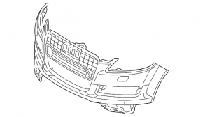 Bare front bumper Audi Q7 4L 10-15