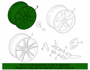 Wheel disk R19 Audi Q7 16 - painted, light curb