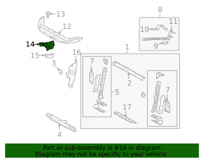 Left front bumper bracket for Toyota RAV4 06-12
